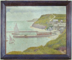 Porten-Bessin, Vorhafen, Hochwasser (Calvados)